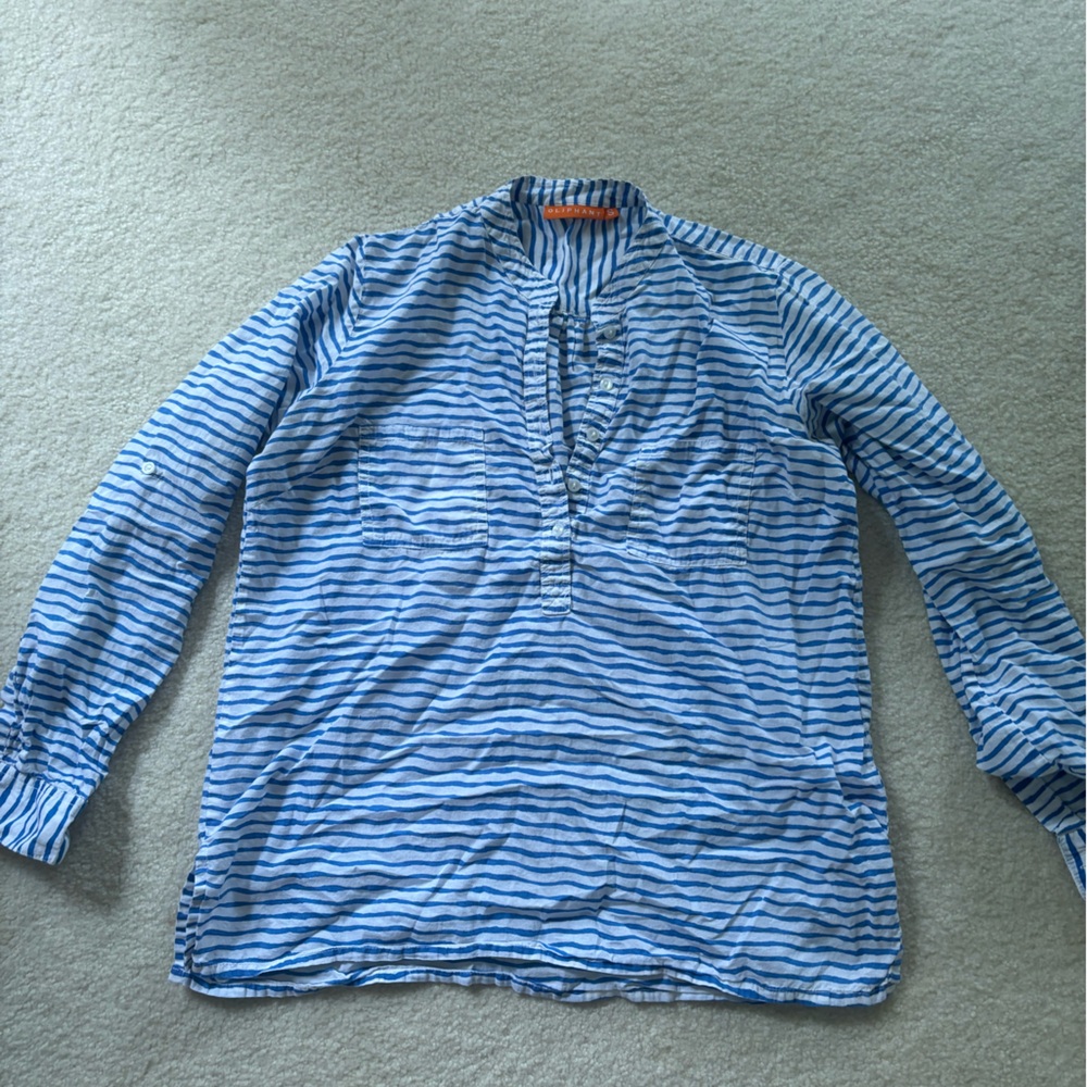 OLIPHANT striped tab sleeve tunic